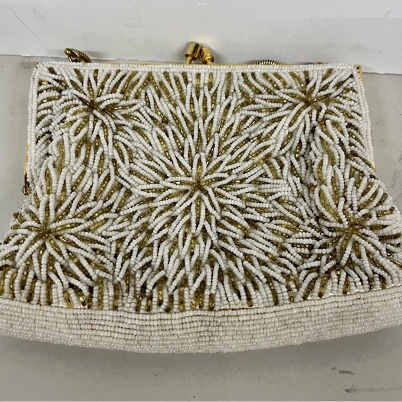 Beautiful Vintage Beaded Purse Hand Made In France 1960's - Picture 3 of 9